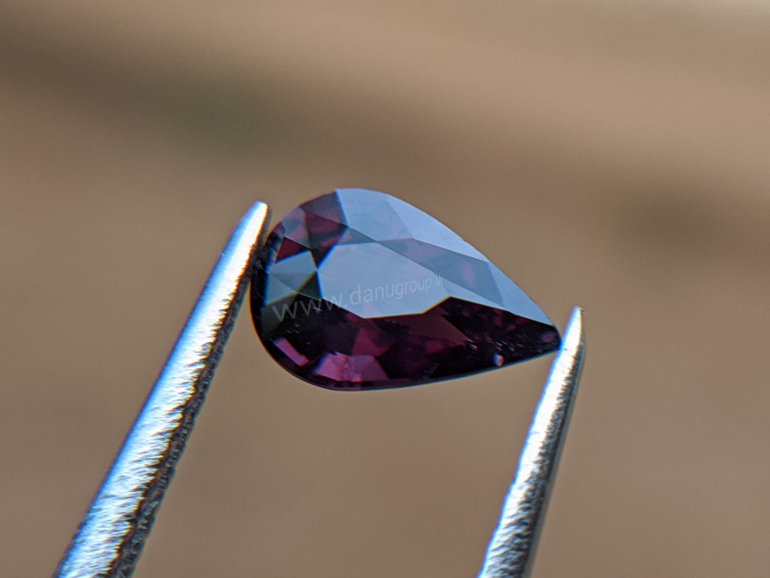 Ceylon Natural Purple Spinel Drop Shape stone - Danu Group Gemstones Collection