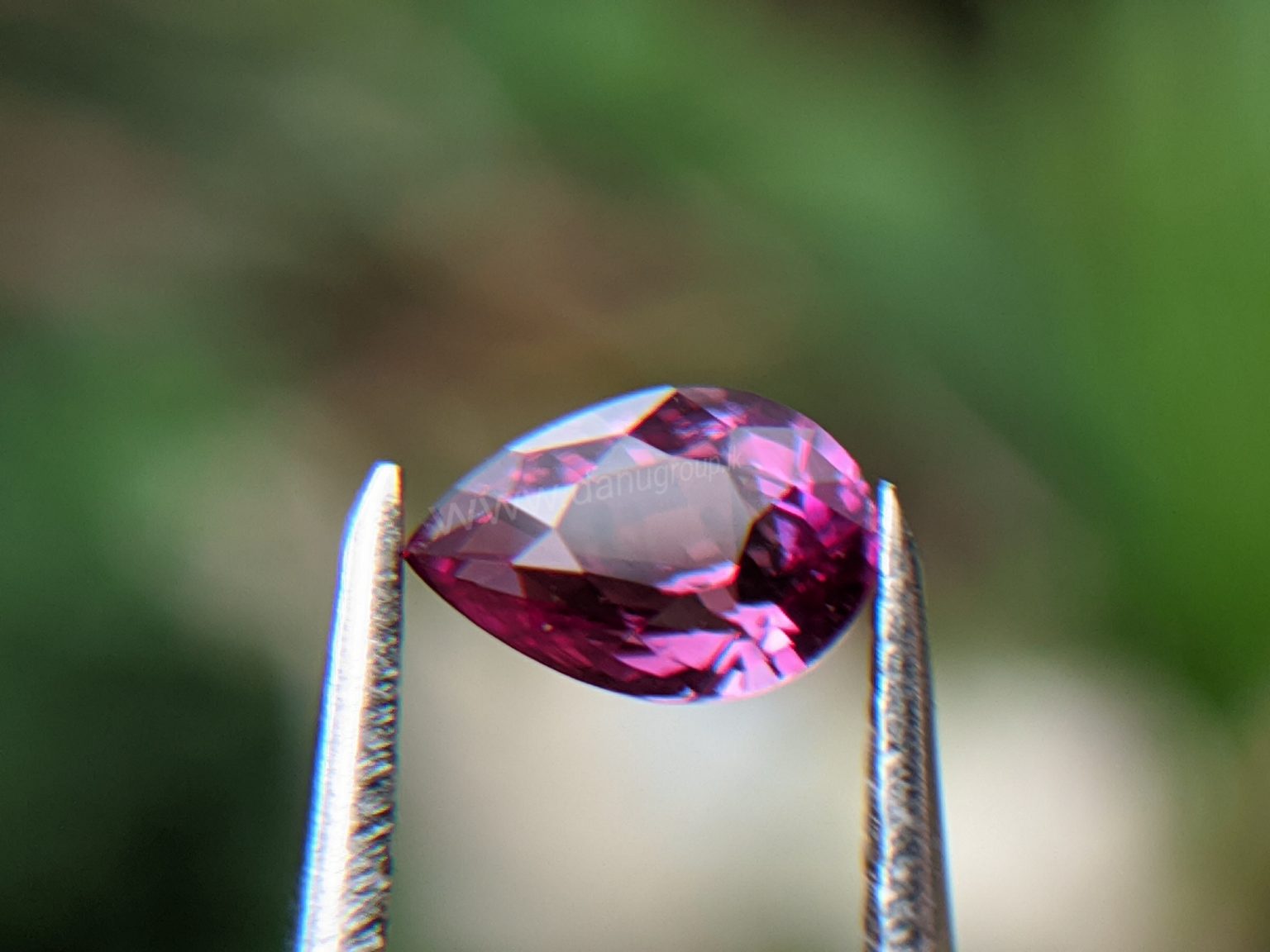 Ceylon Natural Pear Shape Pink Sapphire Gemstone from Danu Group Gemstones Mining
