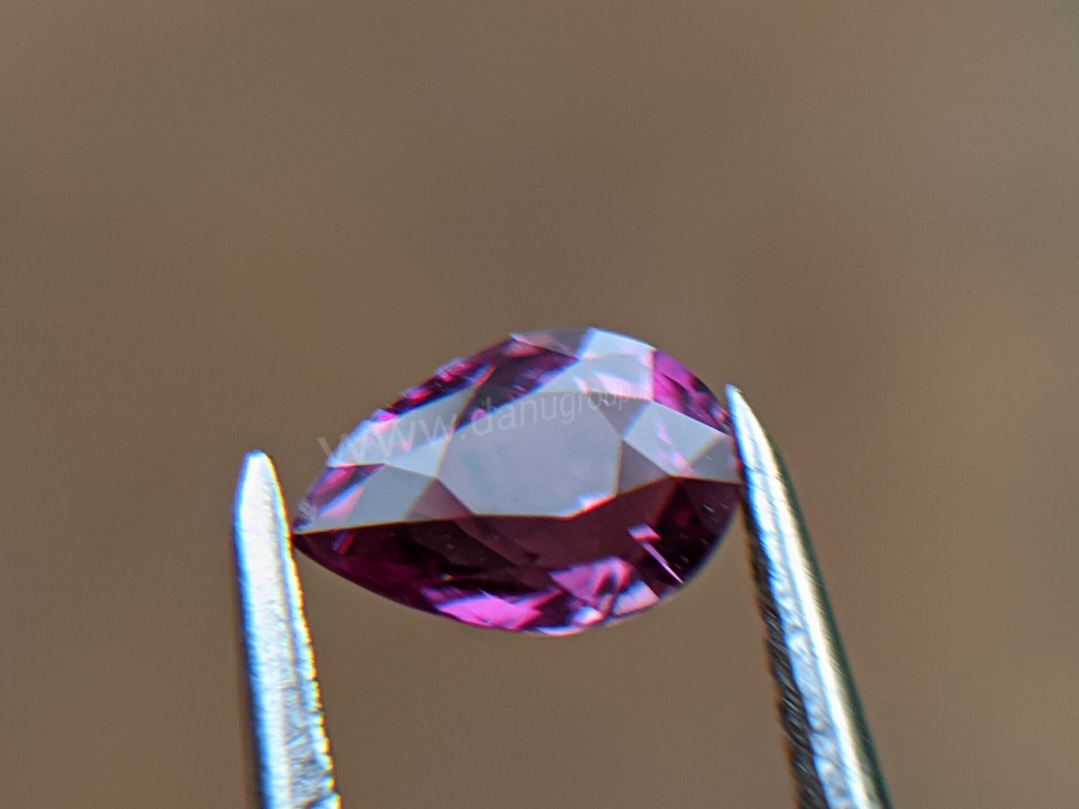 Ceylon Natural Pear Shape Pink Sapphire Gemstone from Danu Group Gemstones Mining