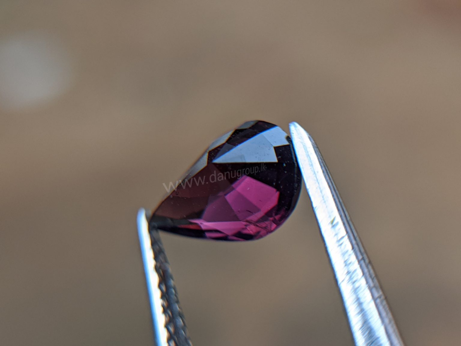 Ceylon Natural Purple Spinel Drop Shape stone - Danu Group Gemstones Collection