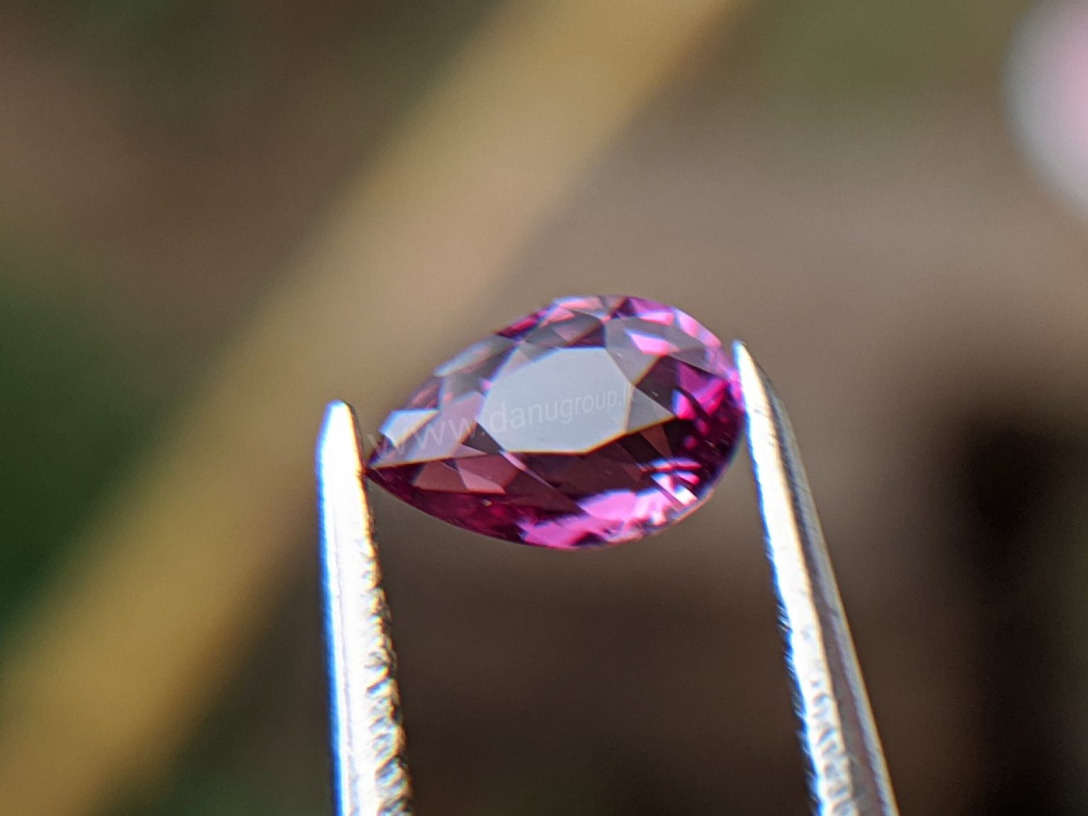 Ceylon Natural Pear Shape Pink Sapphire Gemstone from Danu Group Gemstones Mining