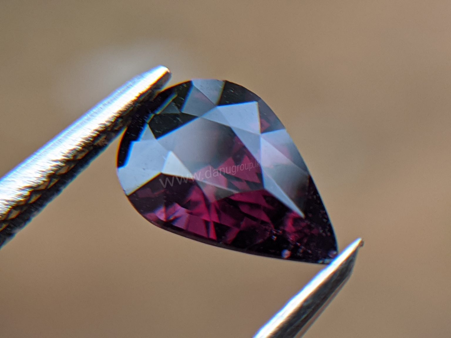 Ceylon Natural Purple Spinel Drop Shape stone - Danu Group Gemstones Collection