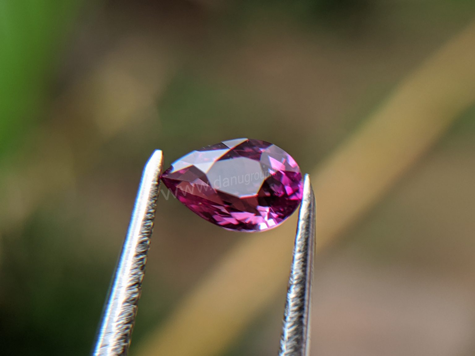 Ceylon Natural Pear Shape Pink Sapphire Gemstone from Danu Group Gemstones Mining
