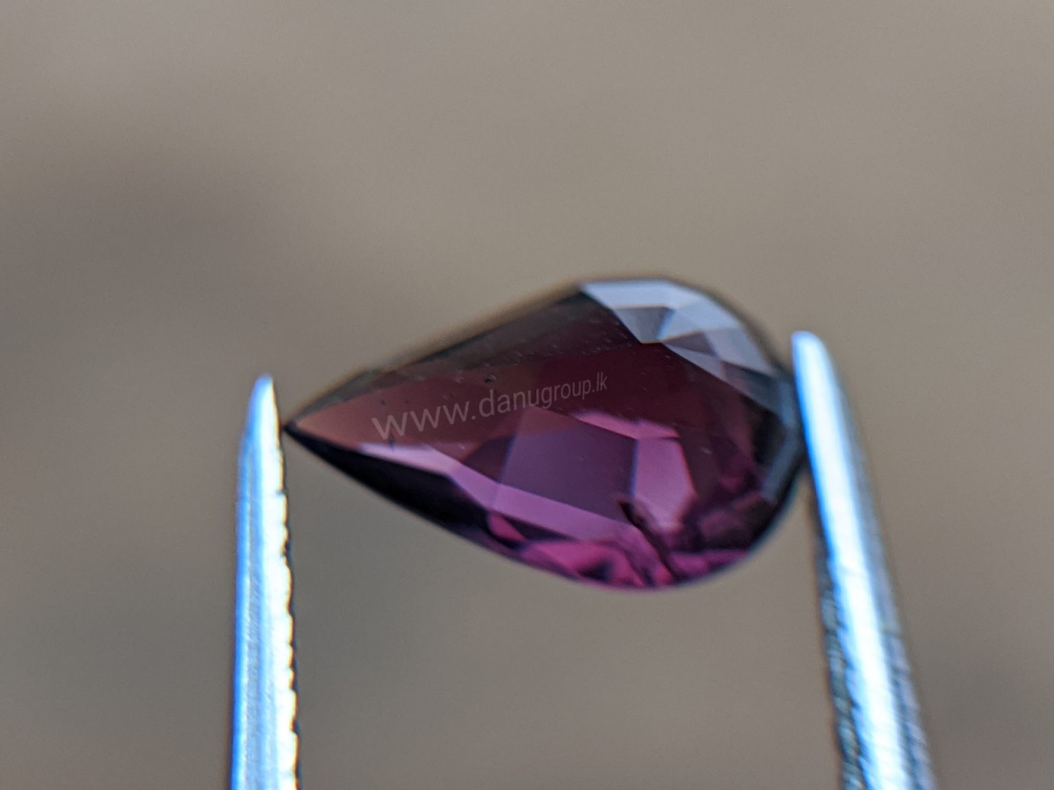 Ceylon Natural Purple Spinel Drop Shape stone - Danu Group Gemstones Collection