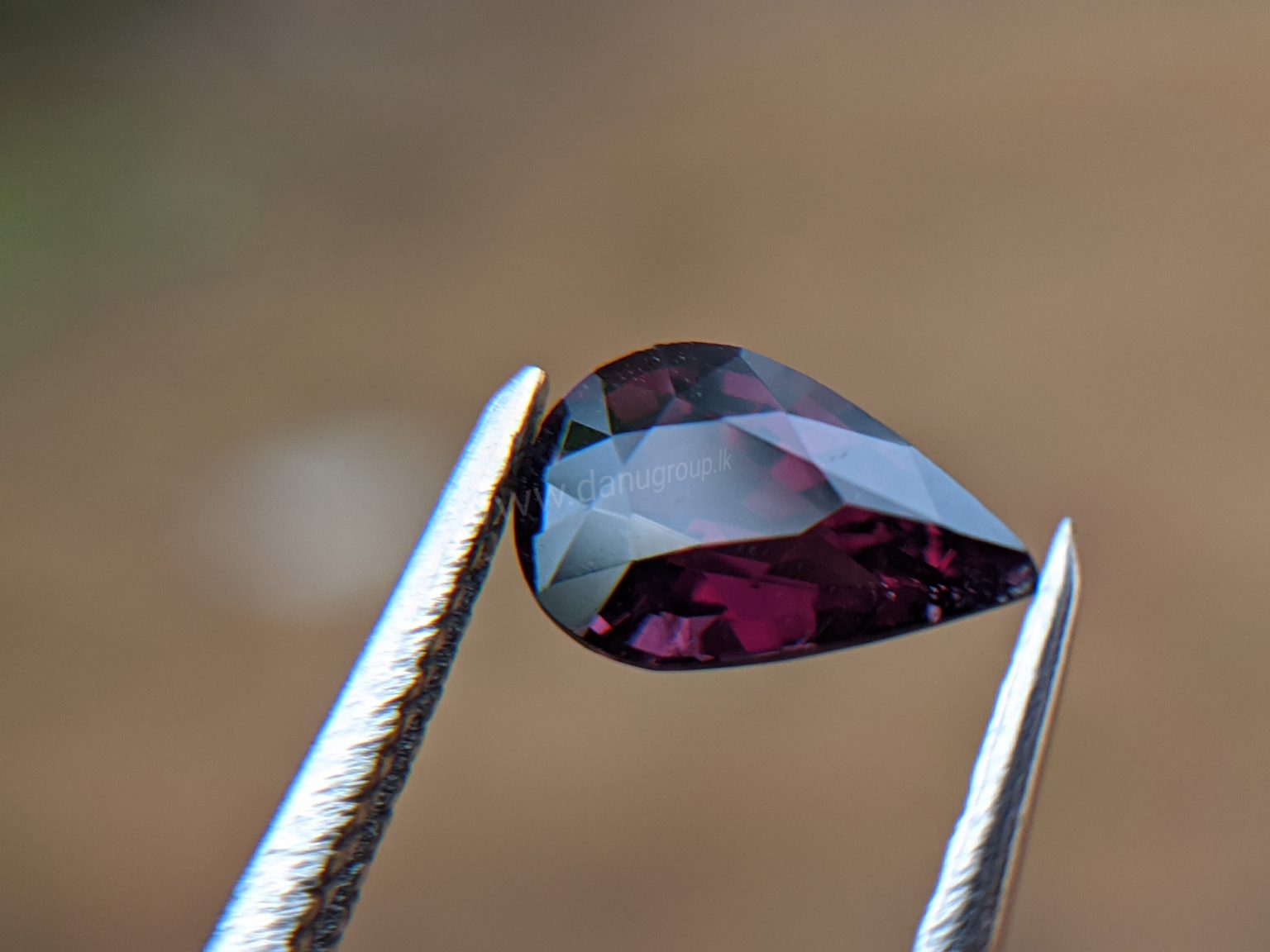 Ceylon Natural Purple Spinel Drop Shape stone - Danu Group Gemstones Collection