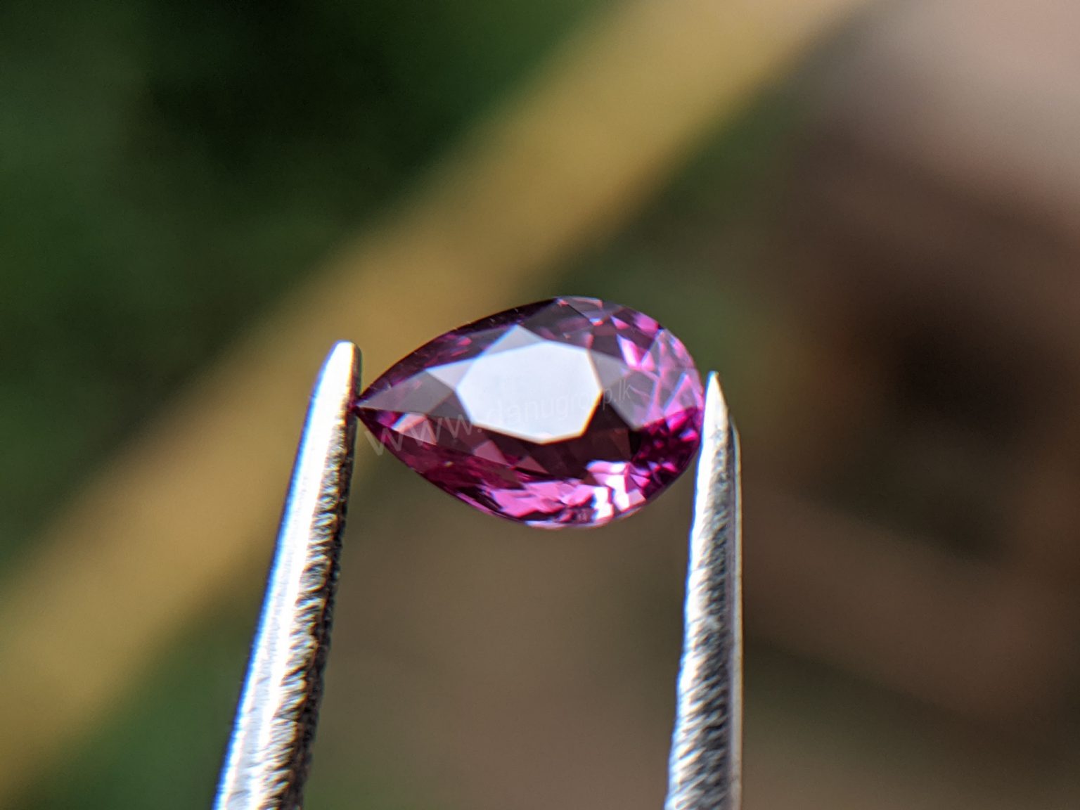 Ceylon Natural Pear Shape Pink Sapphire Gemstone from Danu Group Gemstones Mining