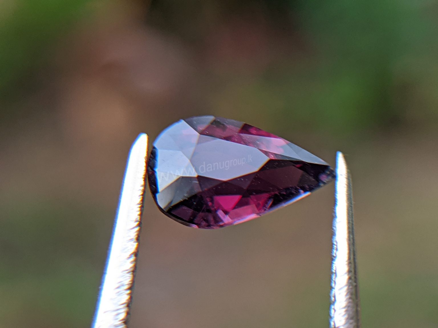 Ceylon Natural Purple Spinel Drop Shape stone - Danu Group Gemstones Collection