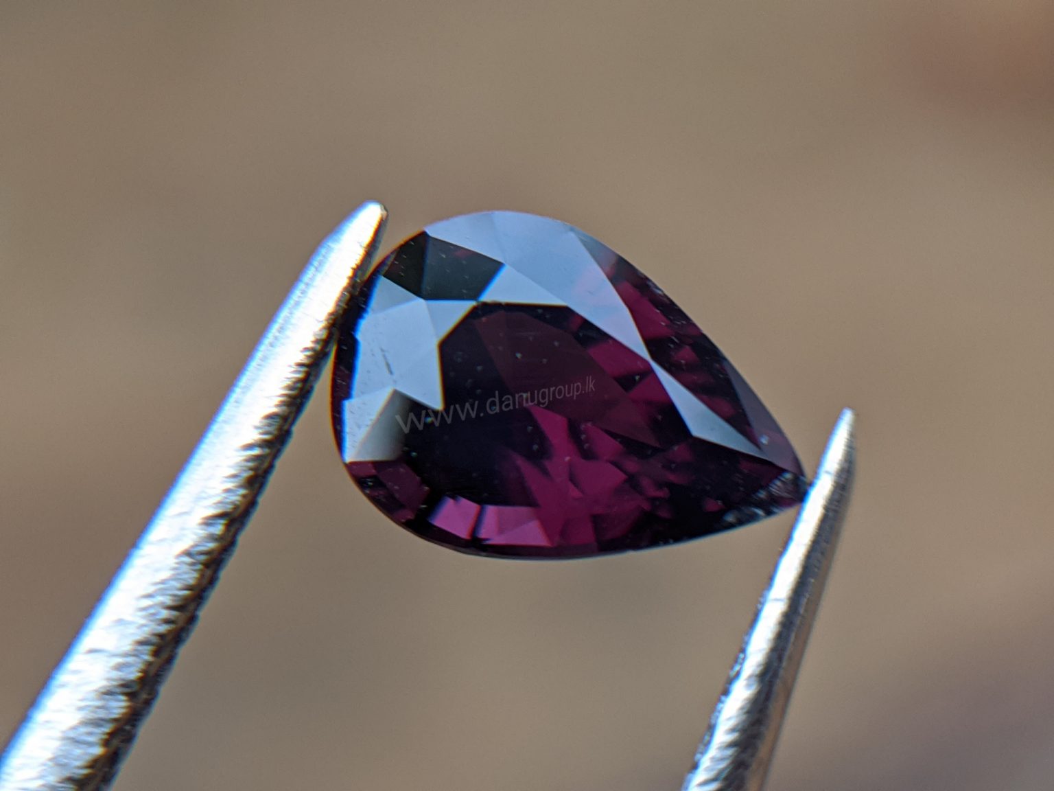 Ceylon Natural Purple Spinel Drop Shape stone - Danu Group Gemstones Collection