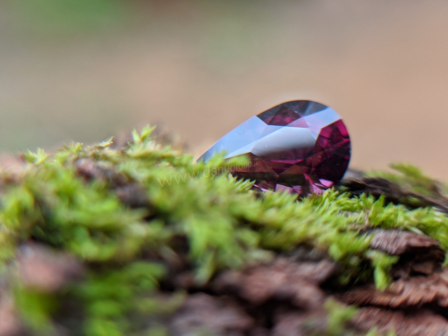 Ceylon Natural Purple Spinel Drop Shape stone - Danu Group Gemstones Collection