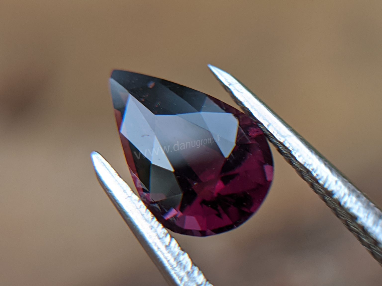 Ceylon Natural Purple Spinel Drop Shape stone - Danu Group Gemstones Collection