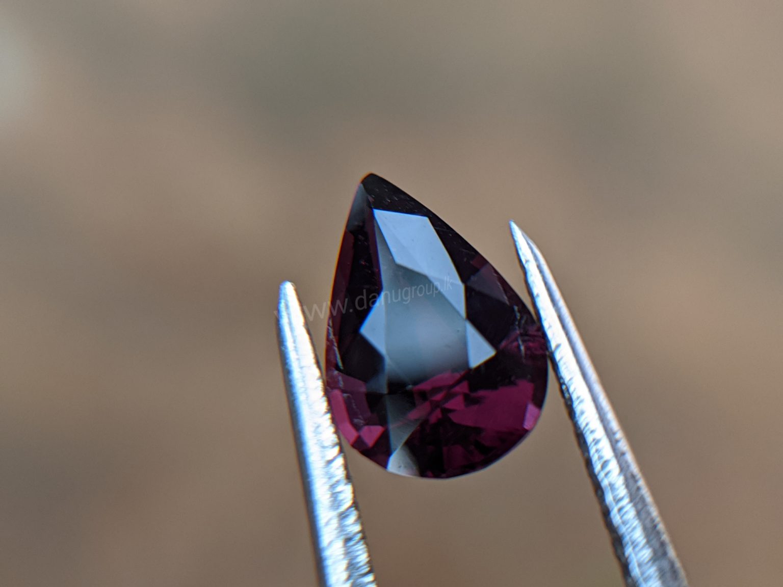 Ceylon Natural Purple Spinel Drop Shape stone - Danu Group Gemstones Collection