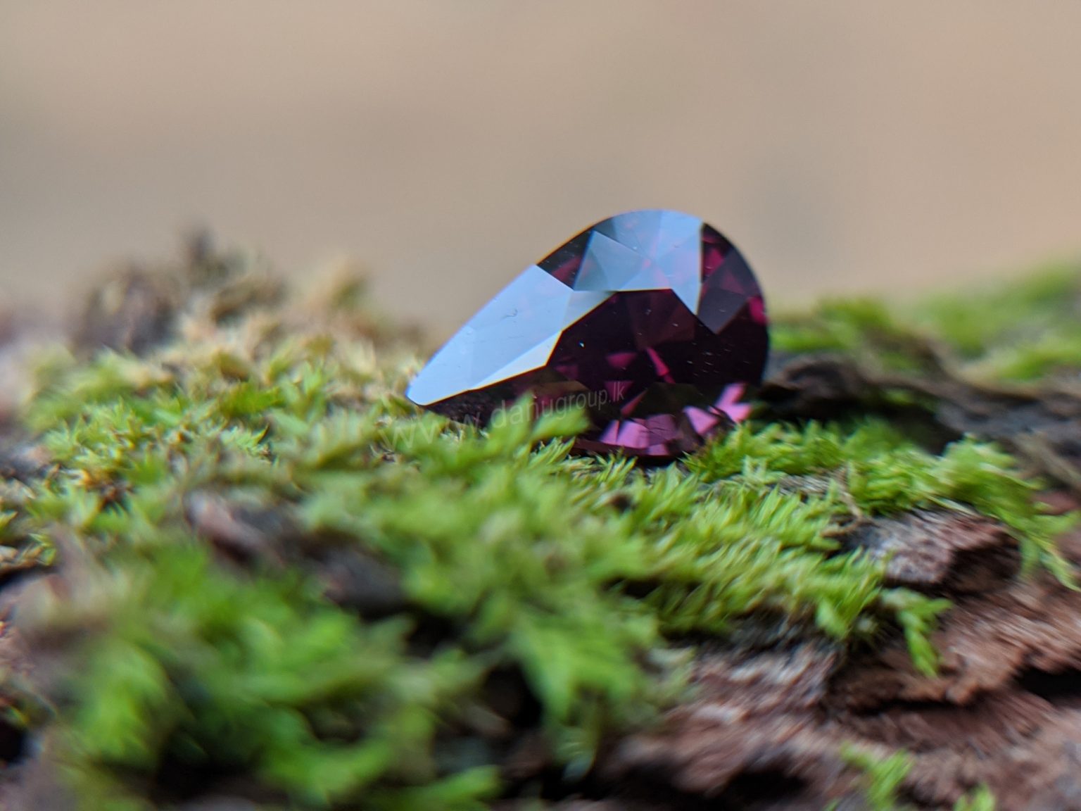 Ceylon Natural Purple Spinel Drop Shape stone - Danu Group Gemstones Collection