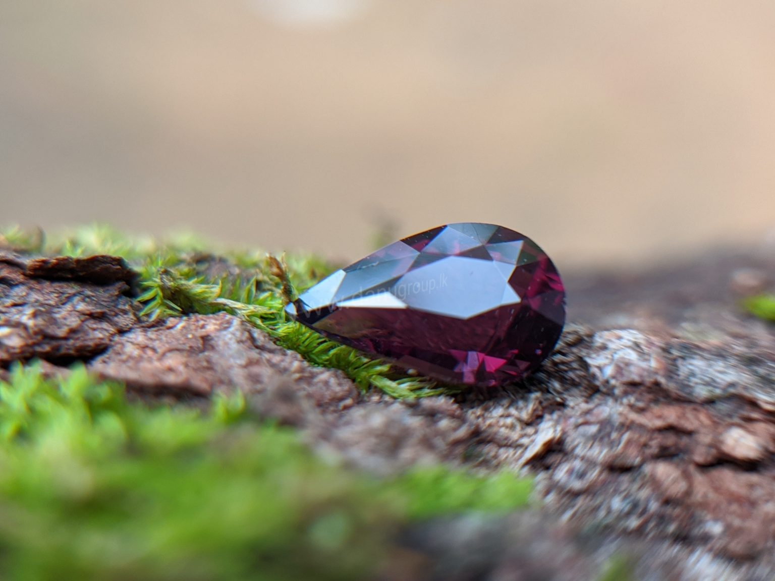 Ceylon Natural Purple Spinel Drop Shape stone - Danu Group Gemstones Collection