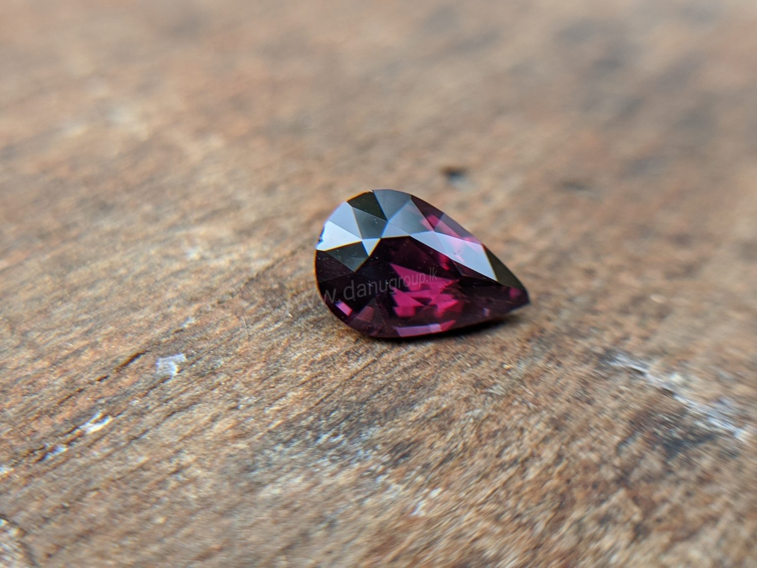 Ceylon Natural Purple Spinel Drop Shape stone - Danu Group Gemstones Collection
