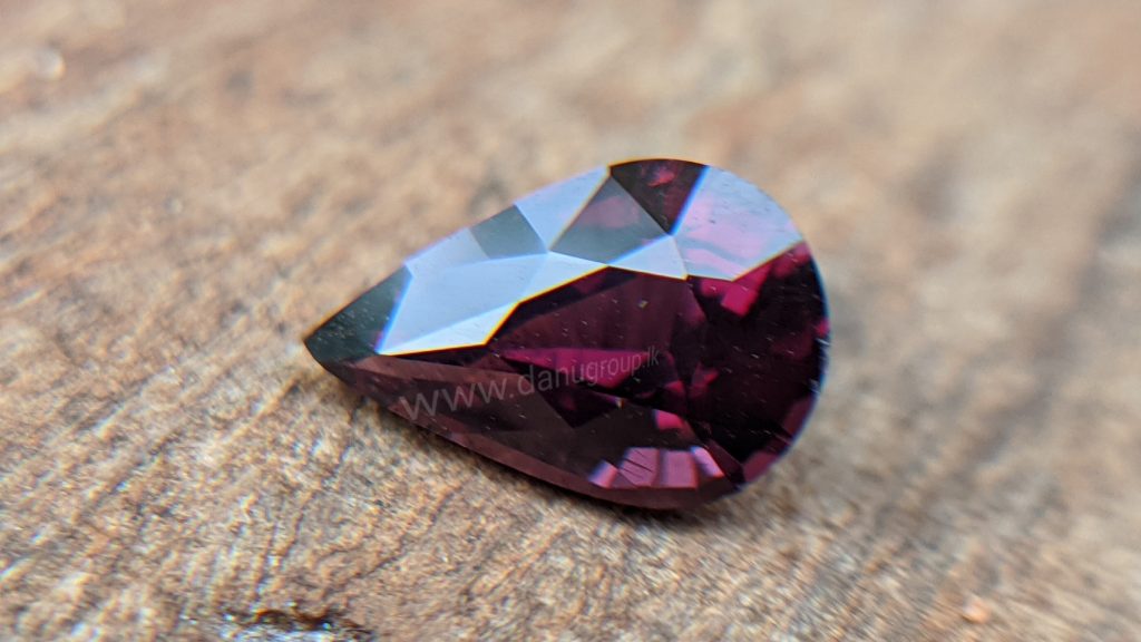 Ceylon Natural Purple Spinel Drop Shape stone - Danu Group Gemstones Collection