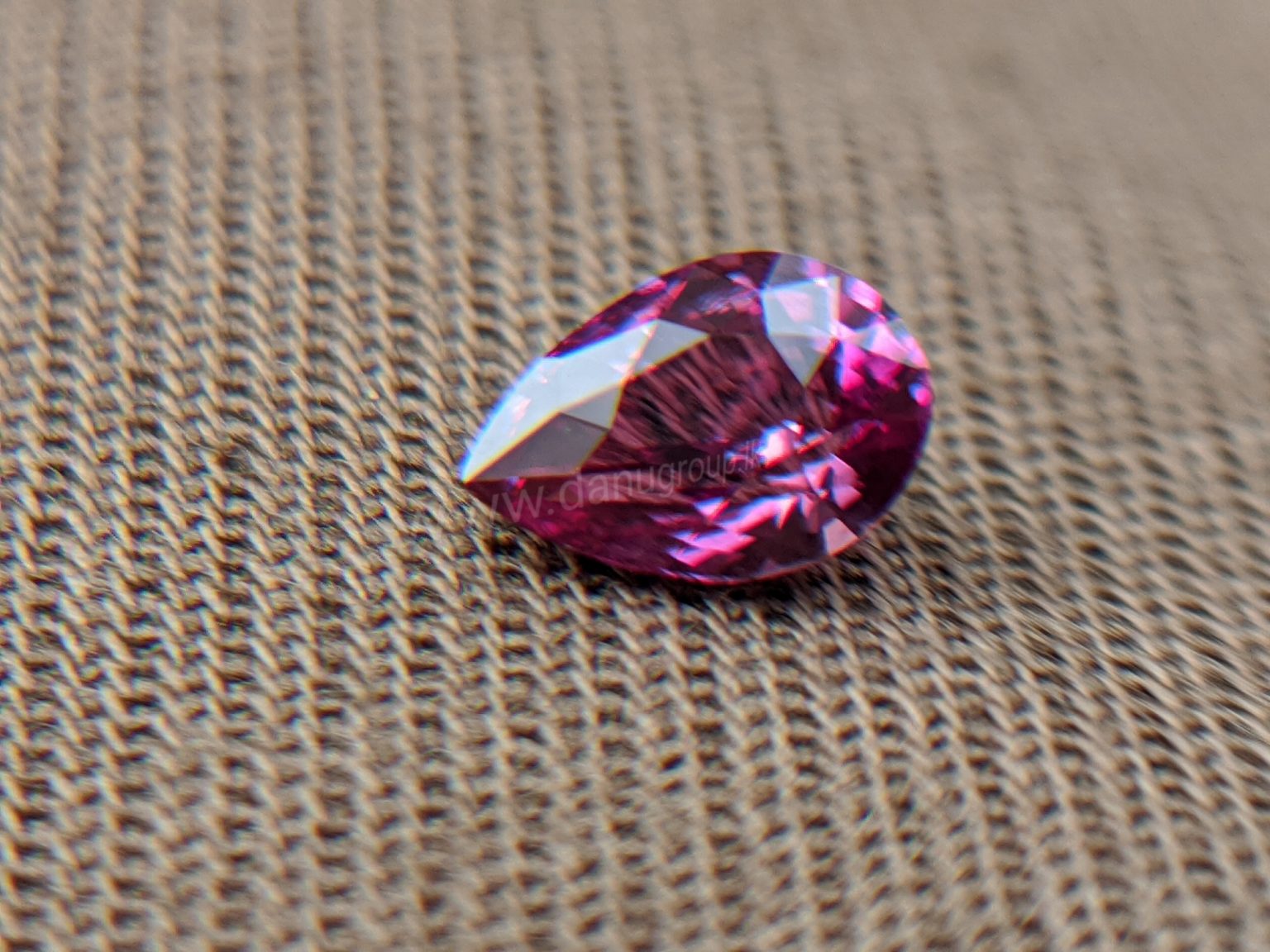 Ceylon Natural Pear Shape Pink Sapphire Gemstone from Danu Group Gemstones Mining