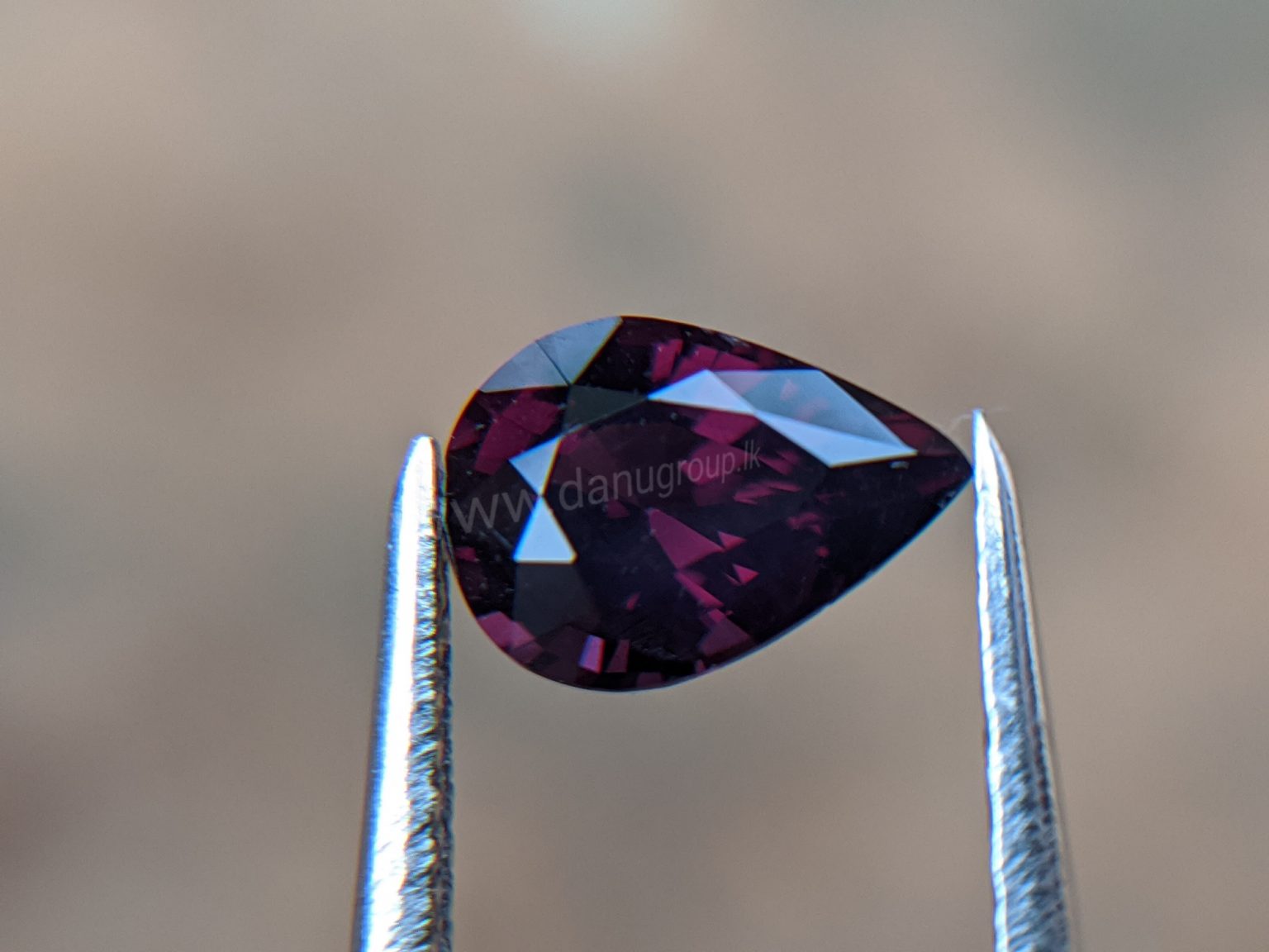 Ceylon Natural Purple Spinel Drop Shape stone - Danu Group Gemstones Collection