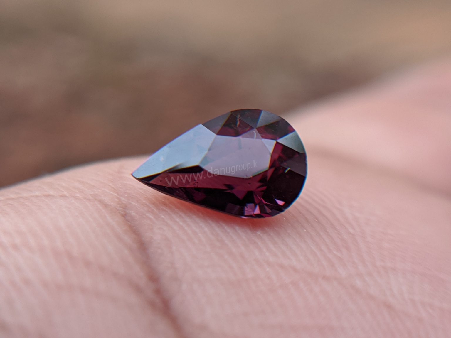 Ceylon Natural Purple Spinel Drop Shape stone - Danu Group Gemstones Collection