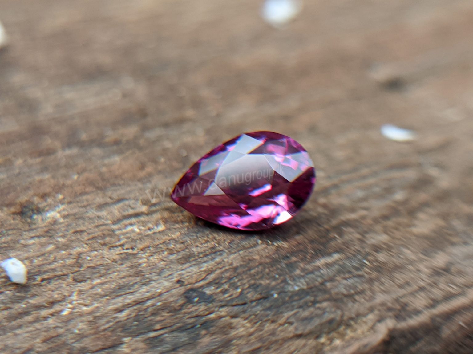 Ceylon Natural Pear Shape Pink Sapphire Gemstone from Danu Group Gemstones Mining