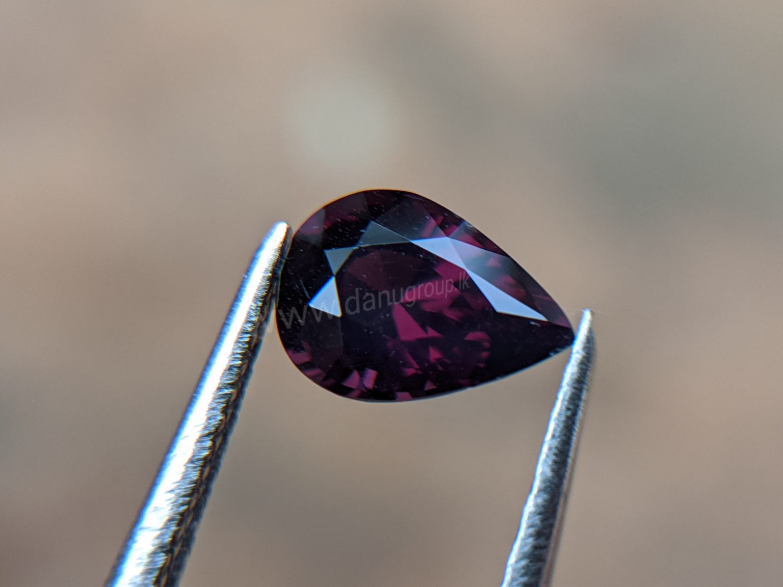 Ceylon Natural Purple Spinel Drop Shape stone - Danu Group Gemstones Collection