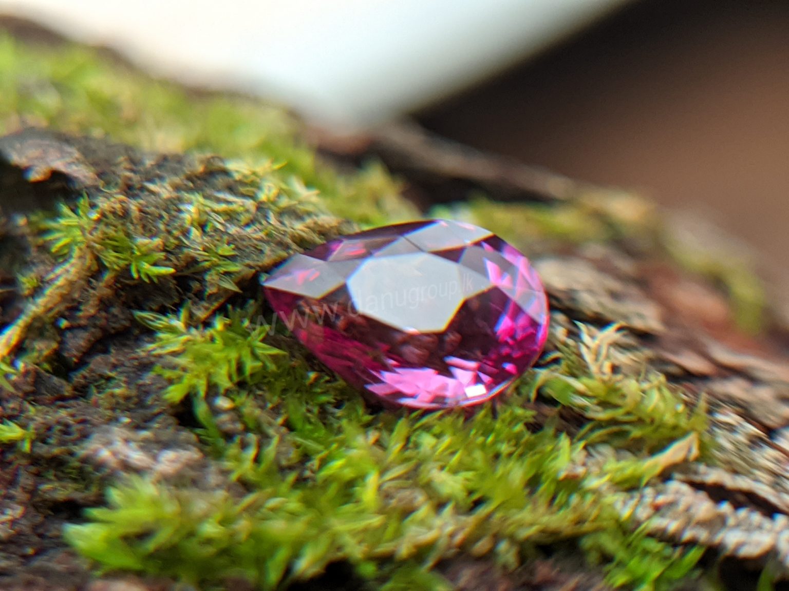 Ceylon Natural Pear Shape Pink Sapphire Gemstone from Danu Group Gemstones Mining
