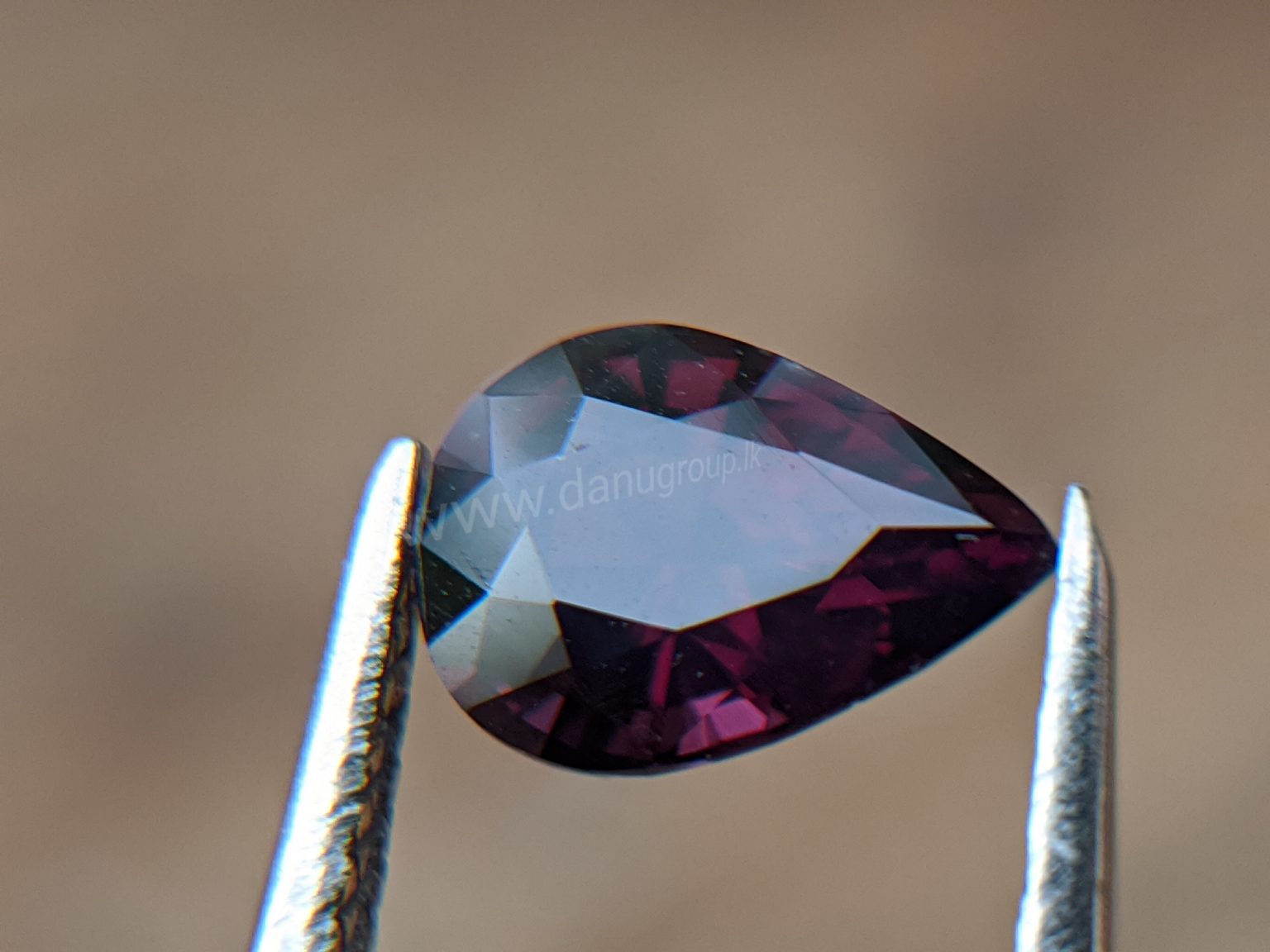 Ceylon Natural Purple Spinel Drop Shape stone - Danu Group Gemstones Collection