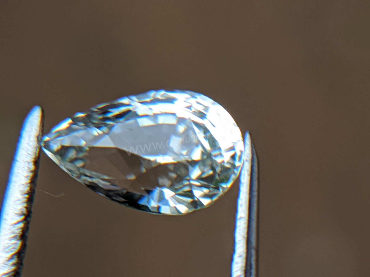 Ceylon Natural White Sapphire Pear Shape Gemstone Danu Group Gemstones Mining