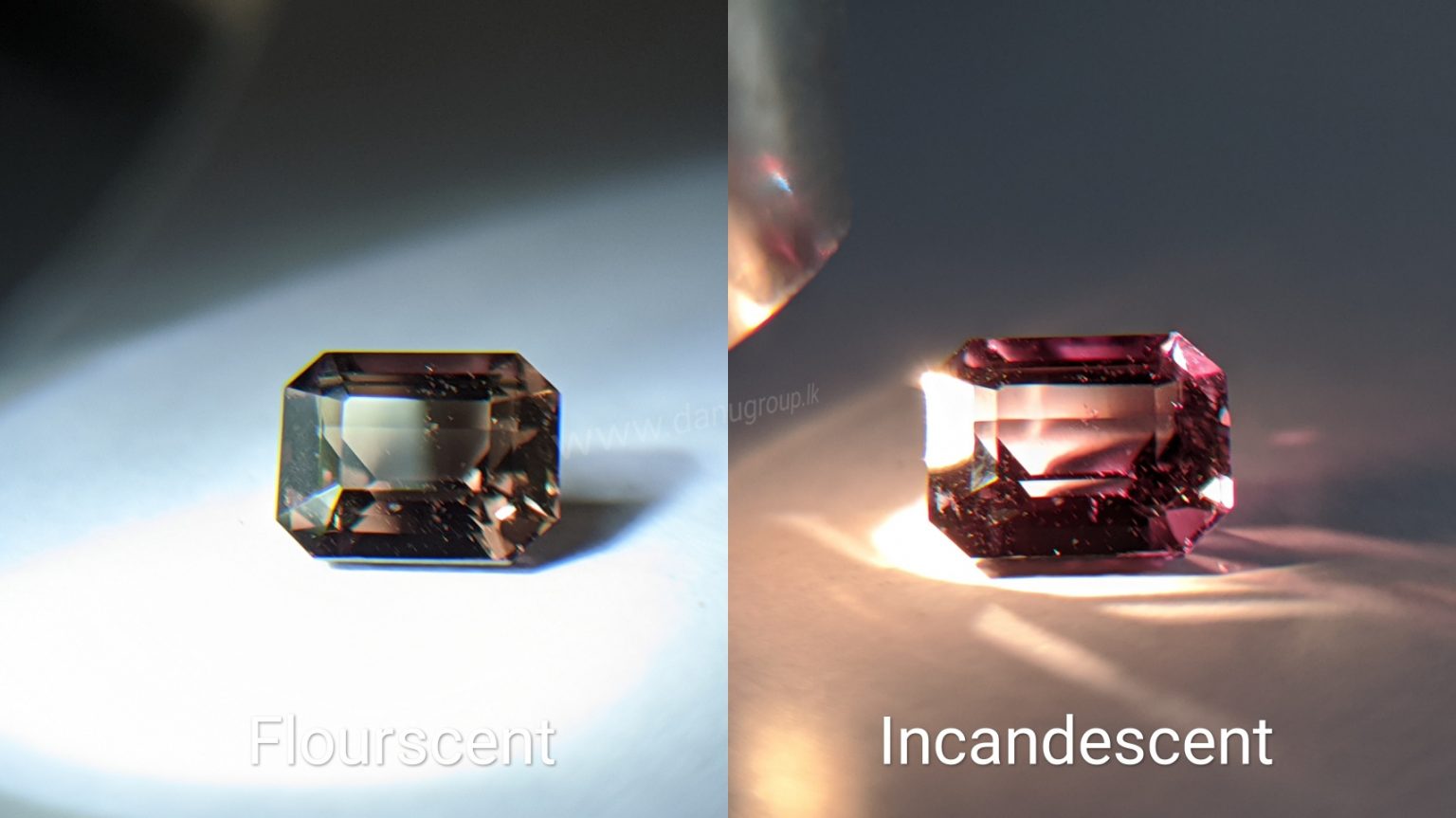 Natural Colour change Sapphire - Chocolate Brown to Red Danu Group Gemstones