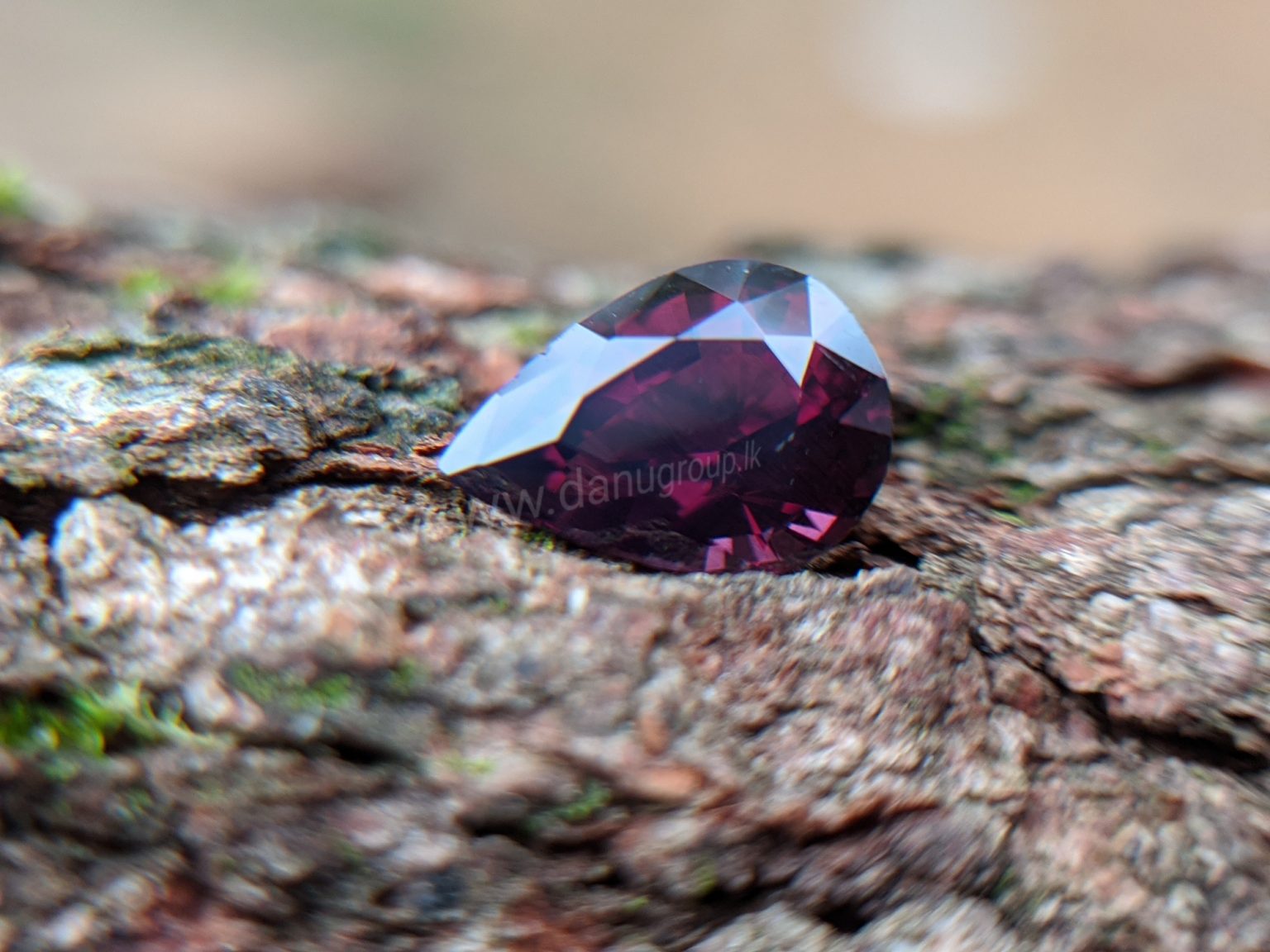 Ceylon Natural Purple Spinel Drop Shape stone - Danu Group Gemstones Collection