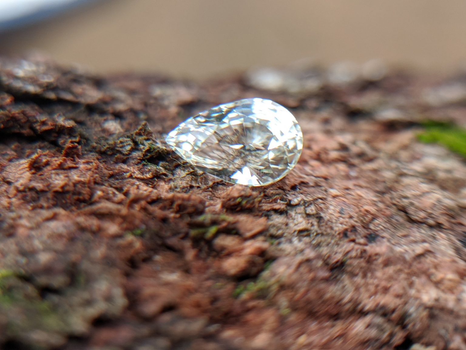 Ceylon Natural White Sapphire Pear Shape Gemstone Danu Group Gemstones Mining