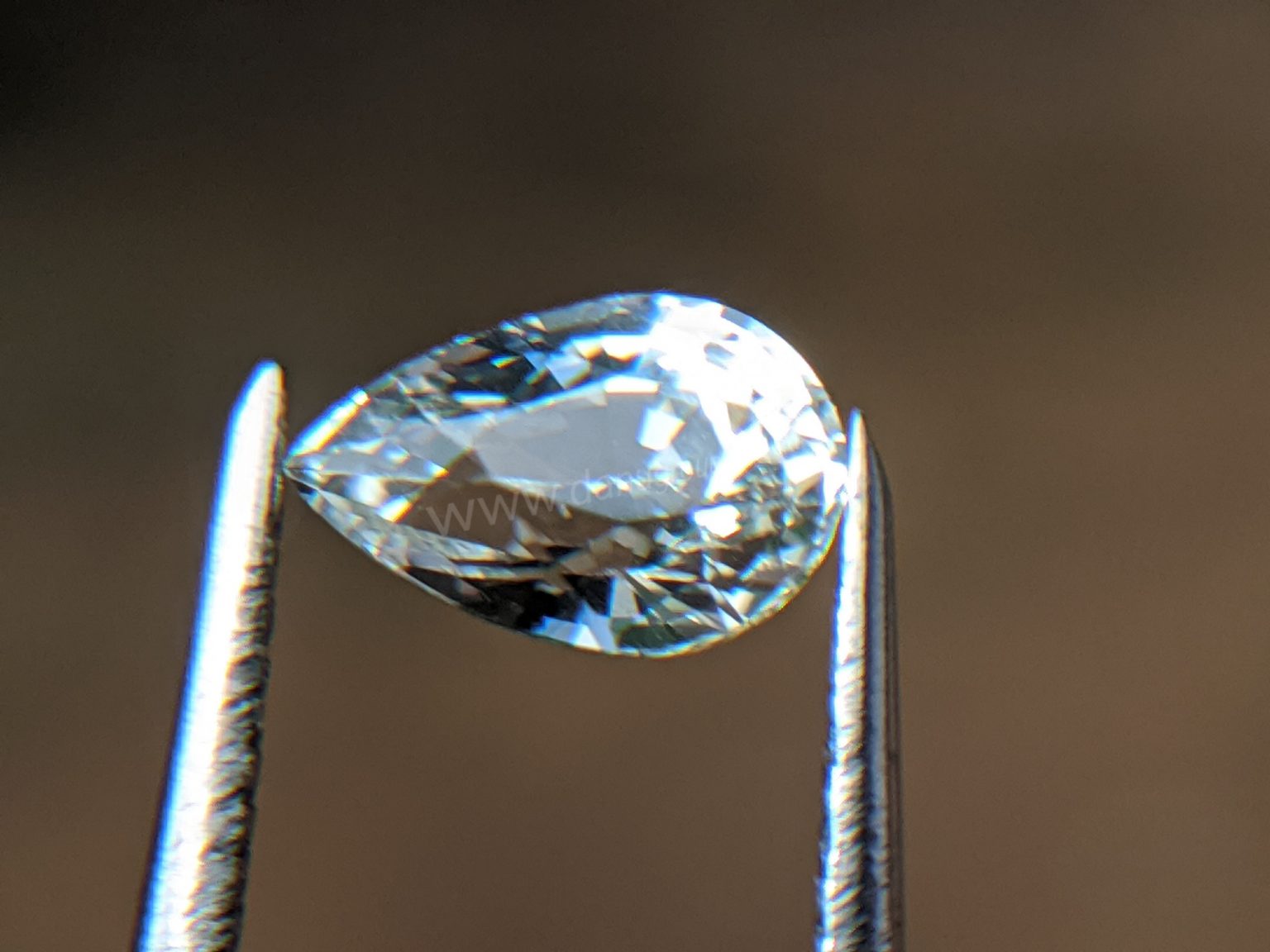 Ceylon Natural White Sapphire Pear Shape Gemstone Danu Group Gemstones Mining
