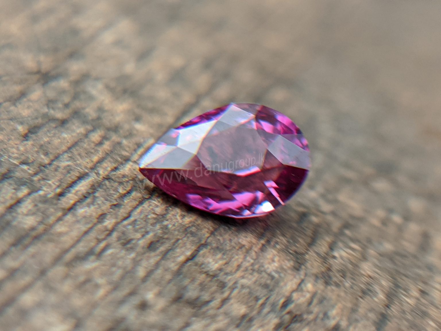 Ceylon Natural Pear Shape Pink Sapphire Gemstone from Danu Group Gemstones Mining