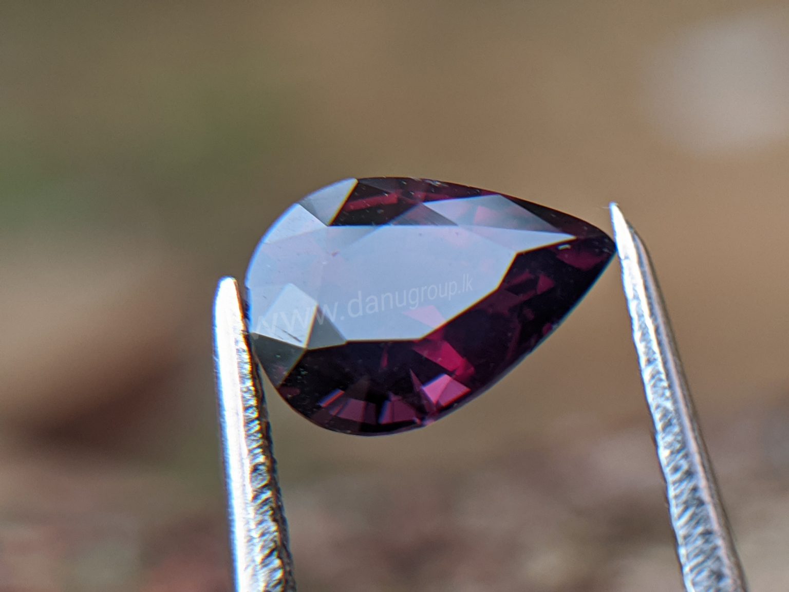 Ceylon Natural Purple Spinel Drop Shape stone - Danu Group Gemstones Collection