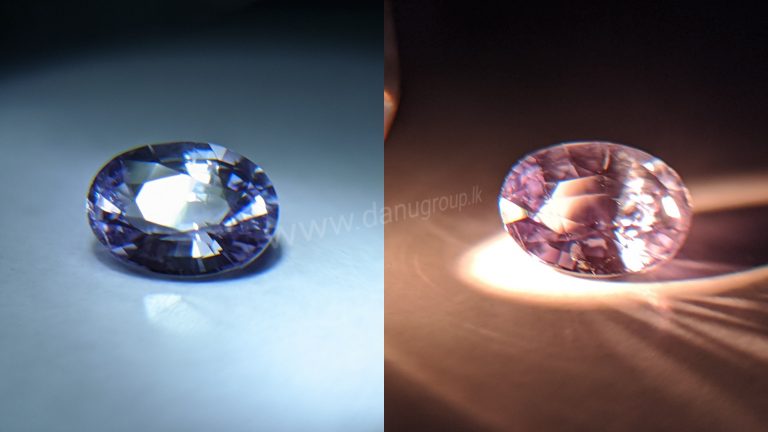 Ceylon Natural Colour Shifting Violet Sapphire from Danu Group Gemstones Collection