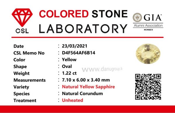Ceylon Natural Yellow Sapphire Danu Group Astrological gem of planet Jupiter