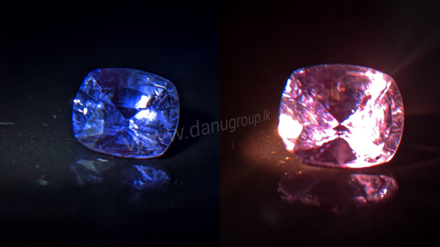 Ceylon Natural Color change Sapphire from Danu Group unique gem collection