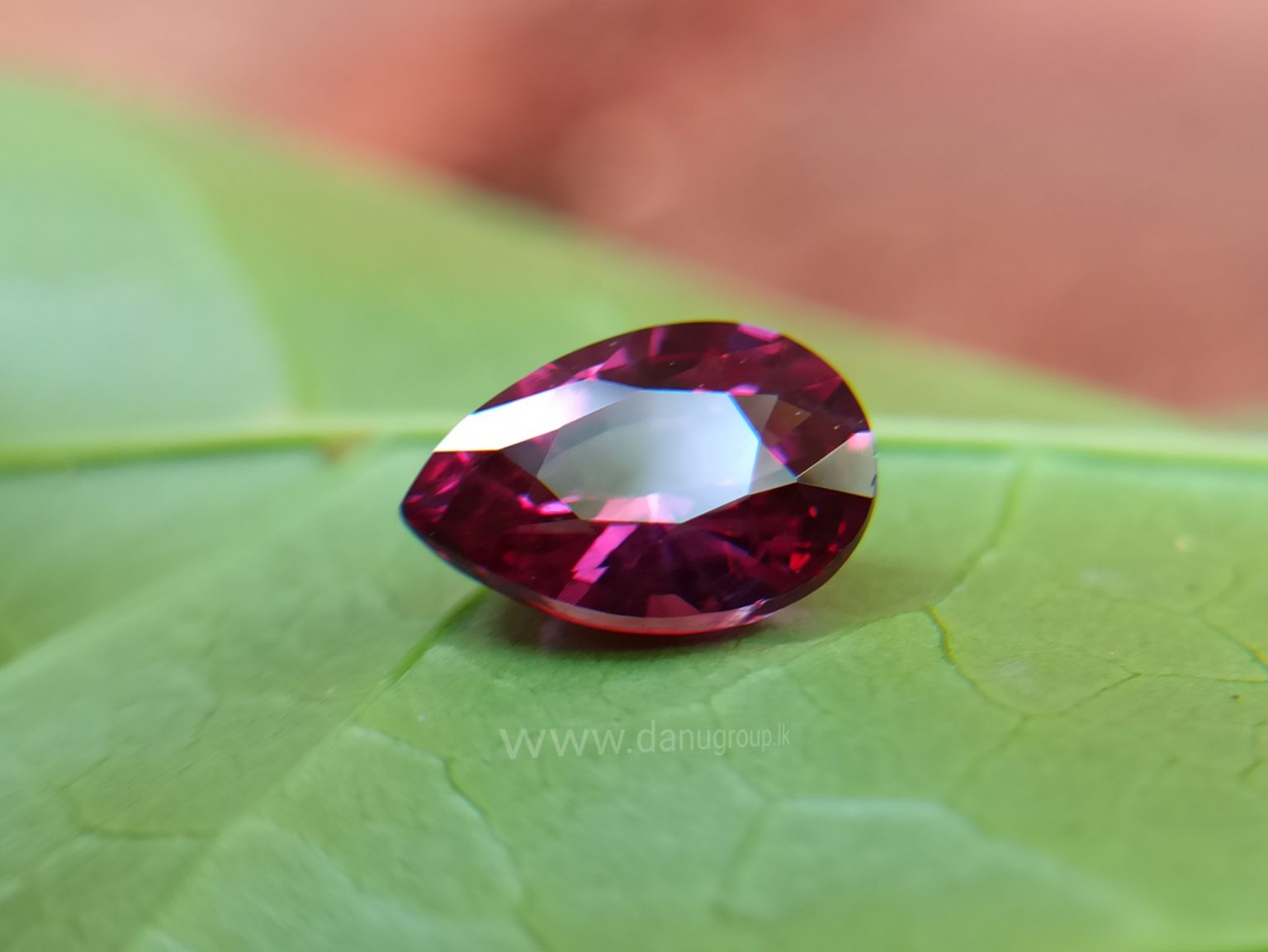 Ceylon Natural Pear Drop shape Brilliance Garnet From Danu Group Gemstones Collection