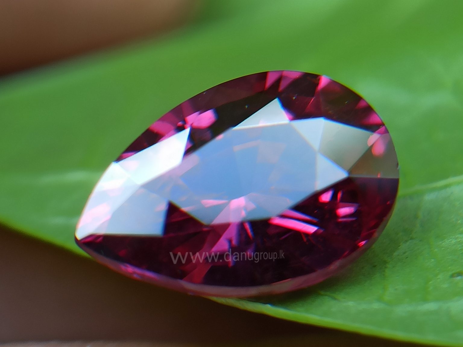 Ceylon Natural Pear Drop shape Brilliance Garnet From Danu Group Gemstones Collection