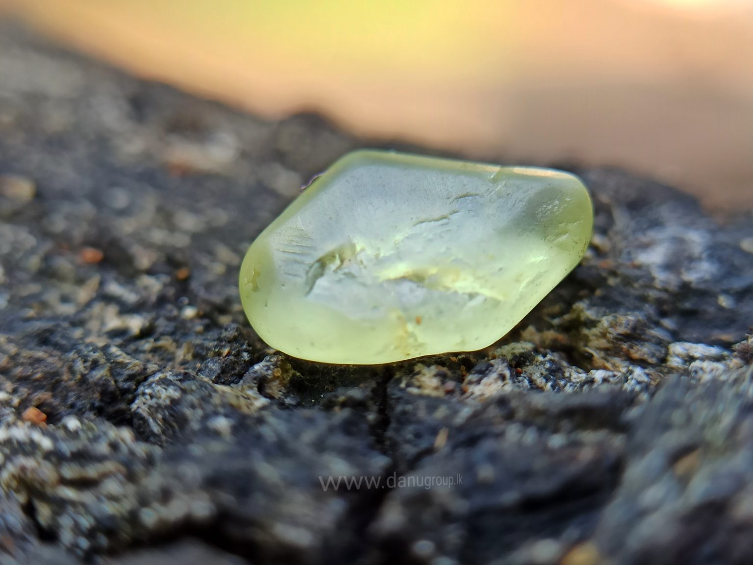 Ceylon Natural Chrysoberyl Alluvial Crystal Couple from Danu Group Gemstones Collection