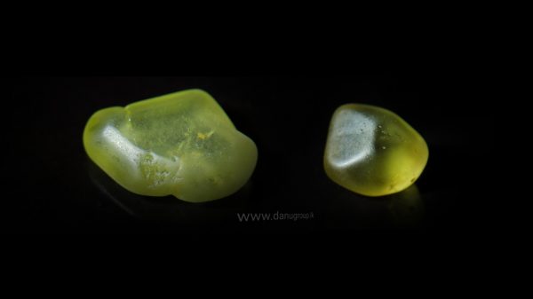 Ceylon Natural Chrysoberyl Alluvial Crystal Couple from Danu Group Gemstones Collection