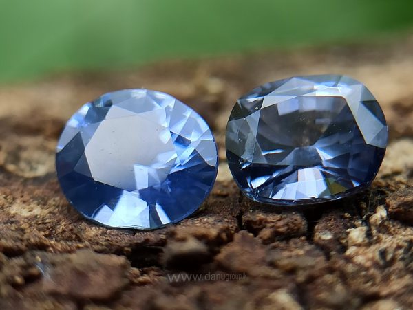 Ceylon Natural Blue Sapphire Couple from Danu Group Gemstones Collection