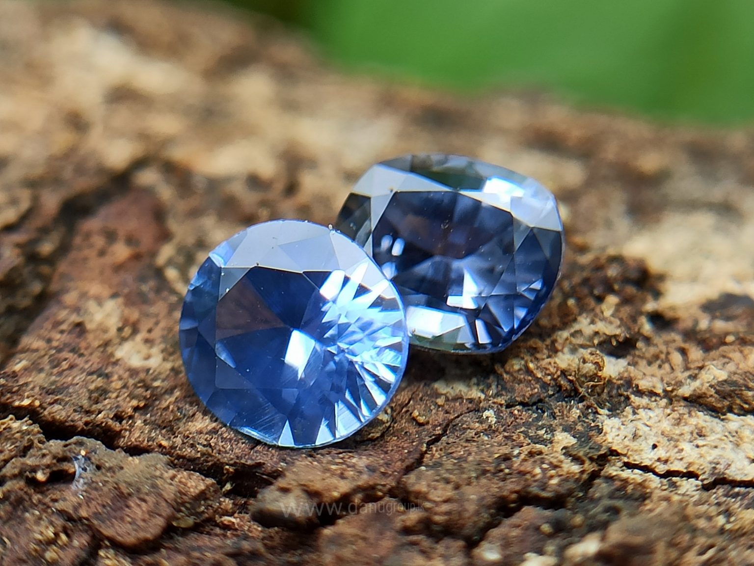 Ceylon Natural Blue Sapphire Couple from Danu Group Gemstones Collection