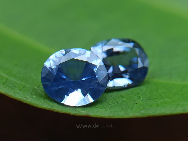 Ceylon Natural Blue Sapphire Couple from Danu Group Gemstones Collection