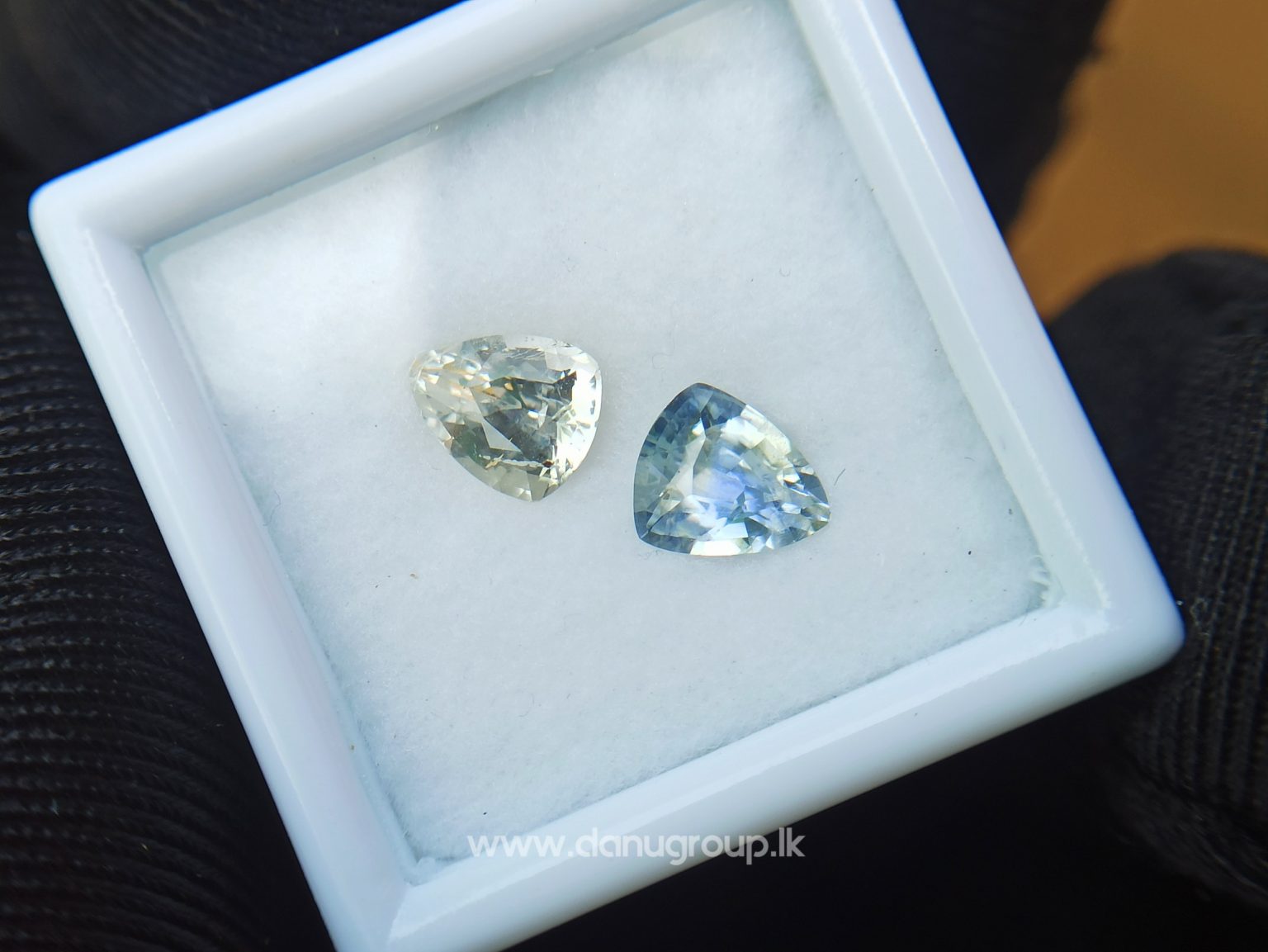 Ceylon Natural Bi Colour Sapphire and light yellow sapphire - Natural Fancy Sapphire couple from Danu Group