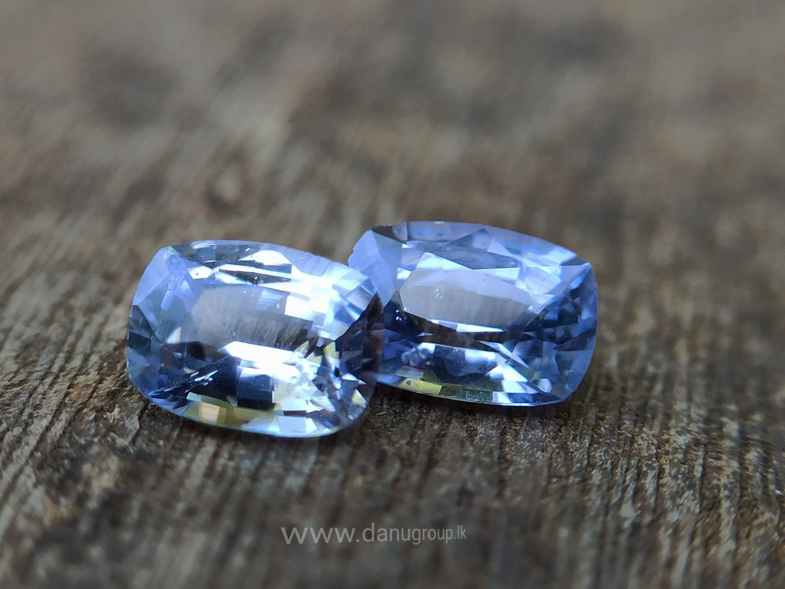 Ceylon Natural Light Blue Sapphire Pair for earrings - Danu Group Gemstones Collections