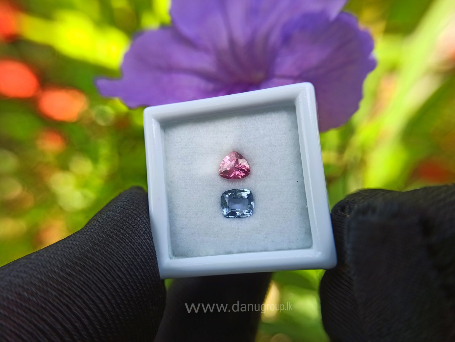 danugroup.lk - Ceylon Natural Blue and pink sapphire couple Danu Group Gemstones