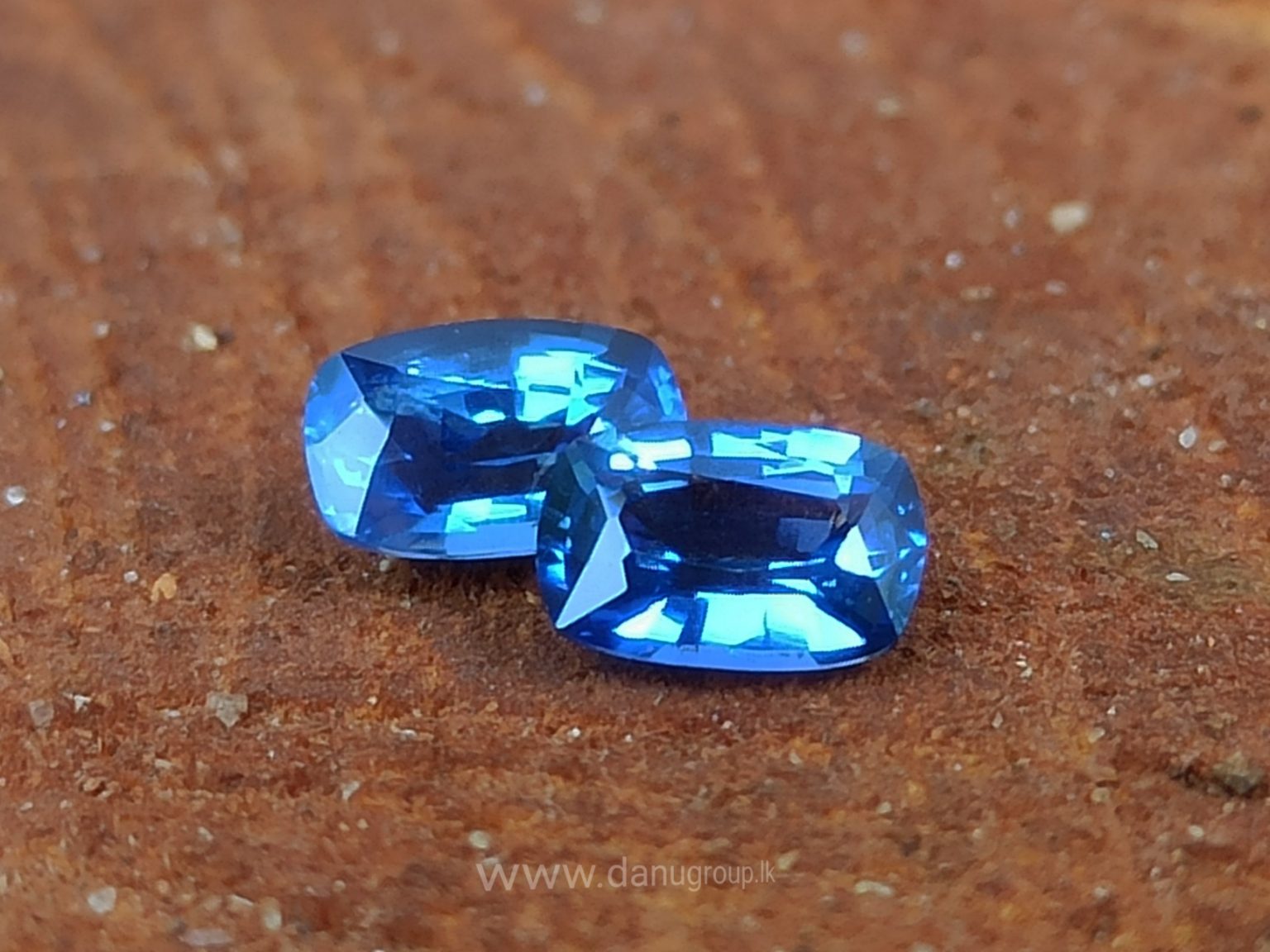 Ceylon Natural Cornflower Blue Sapphire Pair Danu Group Gemstones pair