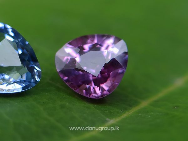 Ceylon Natural Purple sapphire and blue sapphire couple - Natural Fancy Sapphire Couple from Danu Group
