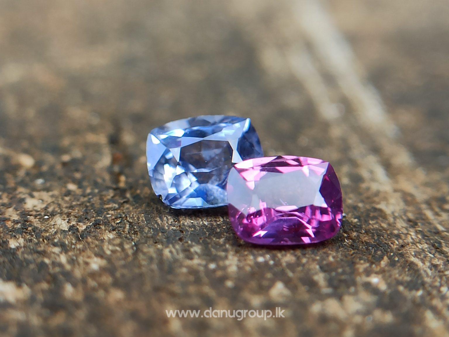 Ceylon Natural Violet and pink sapphire , fancy sapphire couple danu group Gemstones