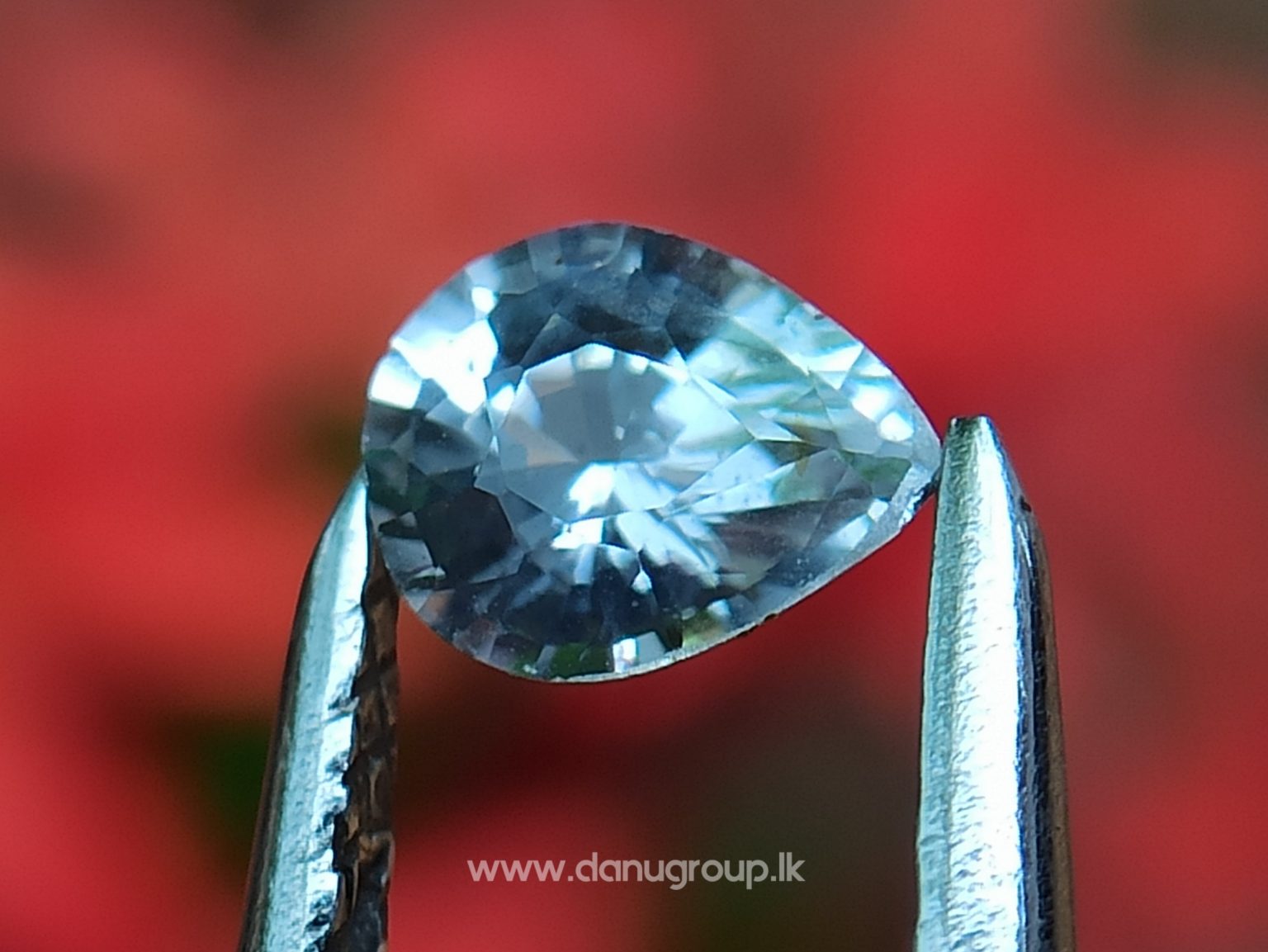 danugroup.lk - ceylon natural white sapphire pear shape pair